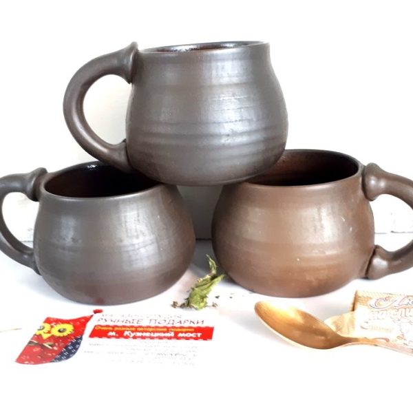Чашка гончарная керамическая